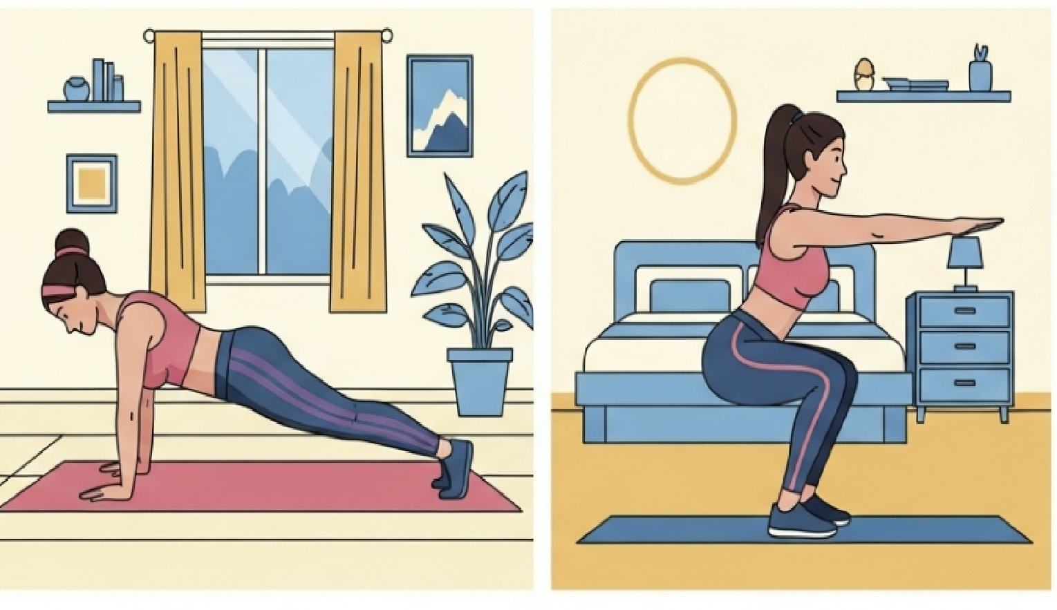 갱년기 복부 지방, 홈케어 운동법