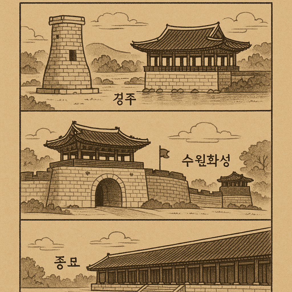 2025 한국 유네스코 유산 여행지 (경주, 수원화성, 종묘)