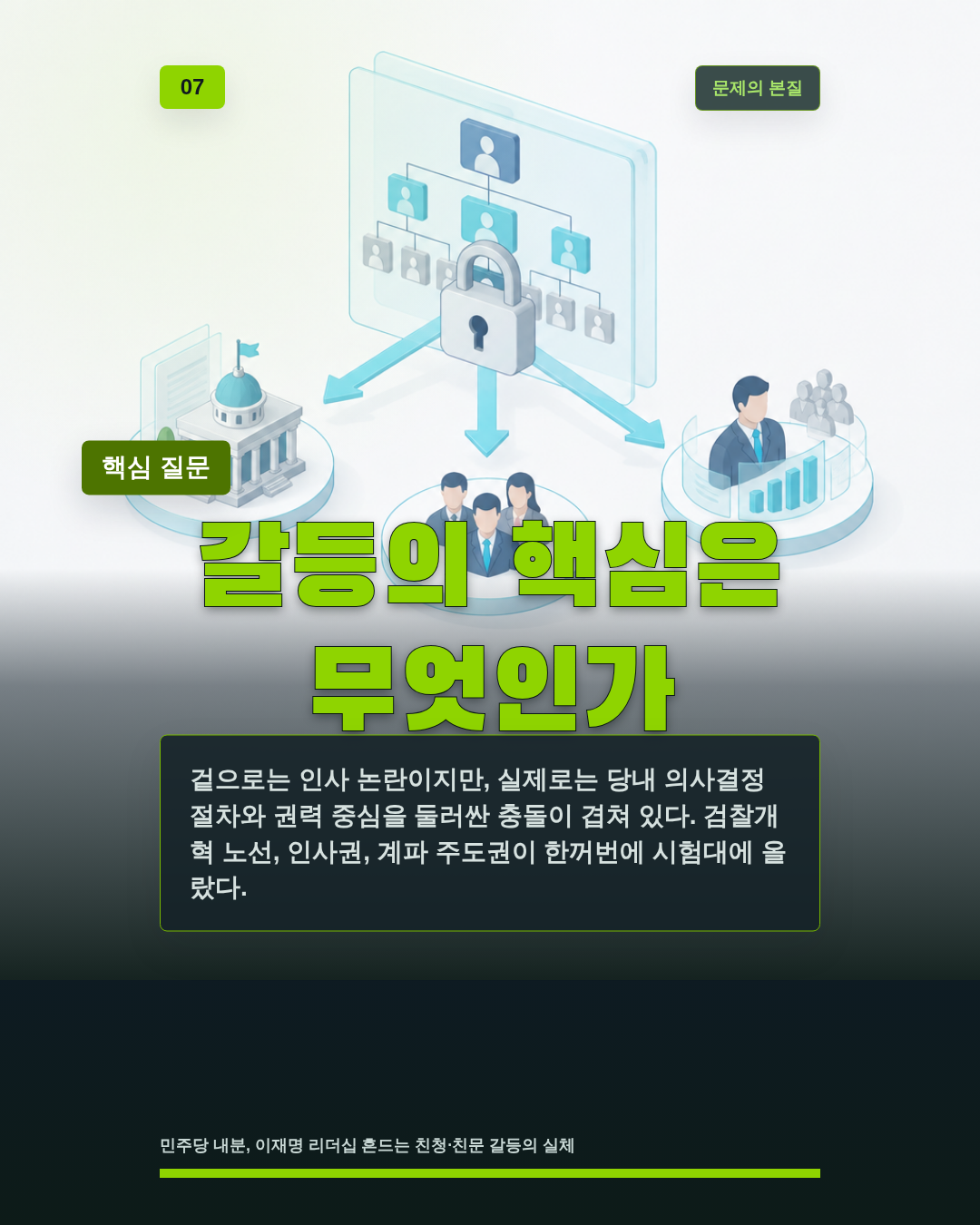 갈등의 핵심은 무엇인가