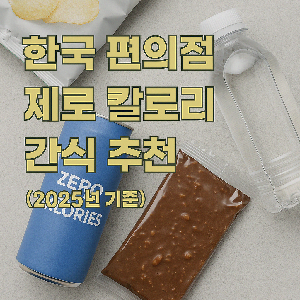 한국 편의점 제로 칼로리 간식 추천 (2025년 기준)