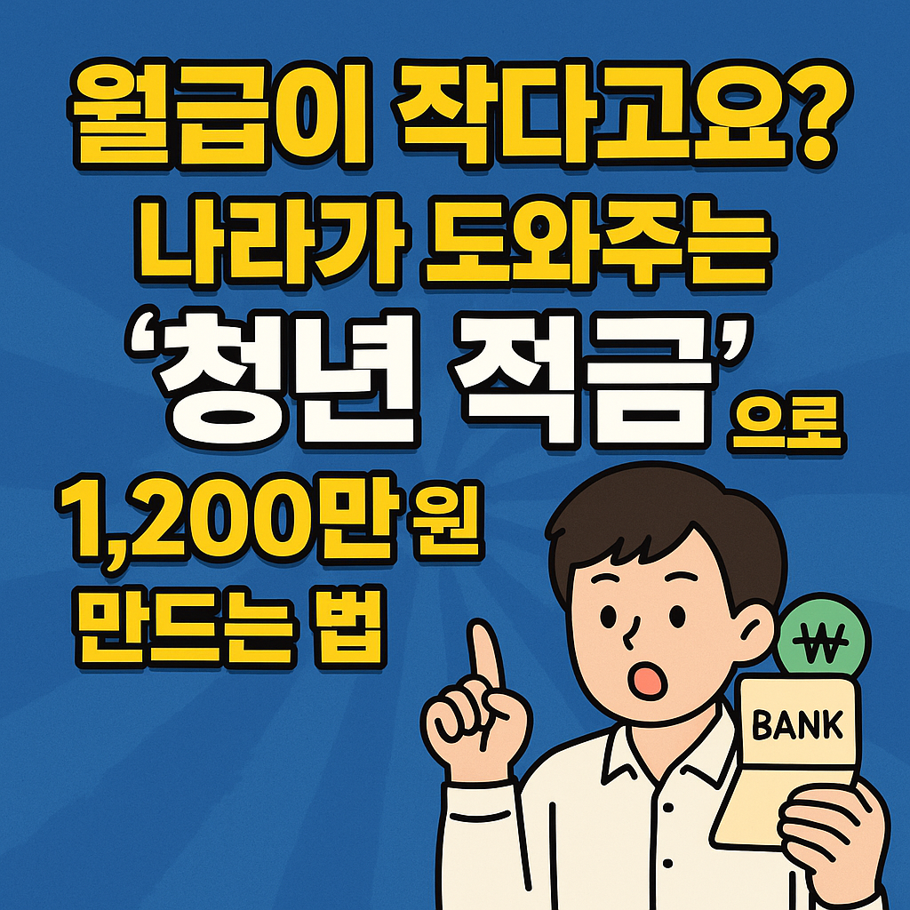 월급이 작다고요?나라가 도와주는 ‘청년 적금’으로 1,200만 원 만드는 법