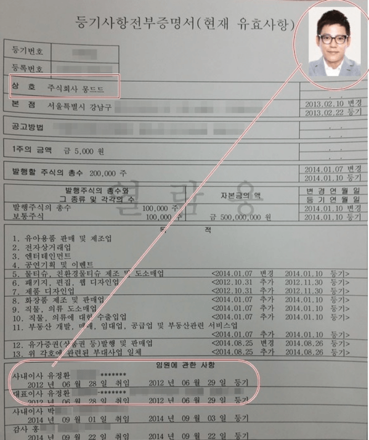 몽드드-유정환-대표이사-문서-주식