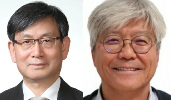 한상수 미래기술원장(오른쪽)&#44; 신상호 CEM 본부장