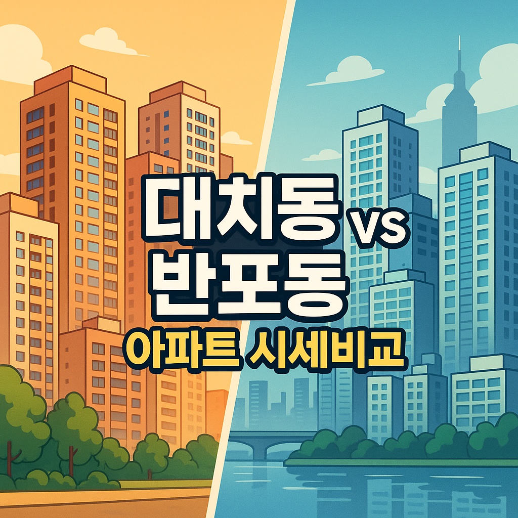 대치동vs반포동 아파트 시세 비교