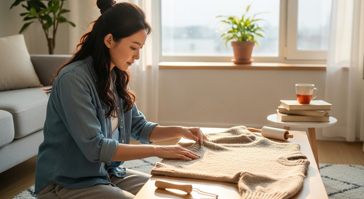 털옷 털 죽었을 때, 집에서 결 살리는 브러시&middot;스팀 활용법