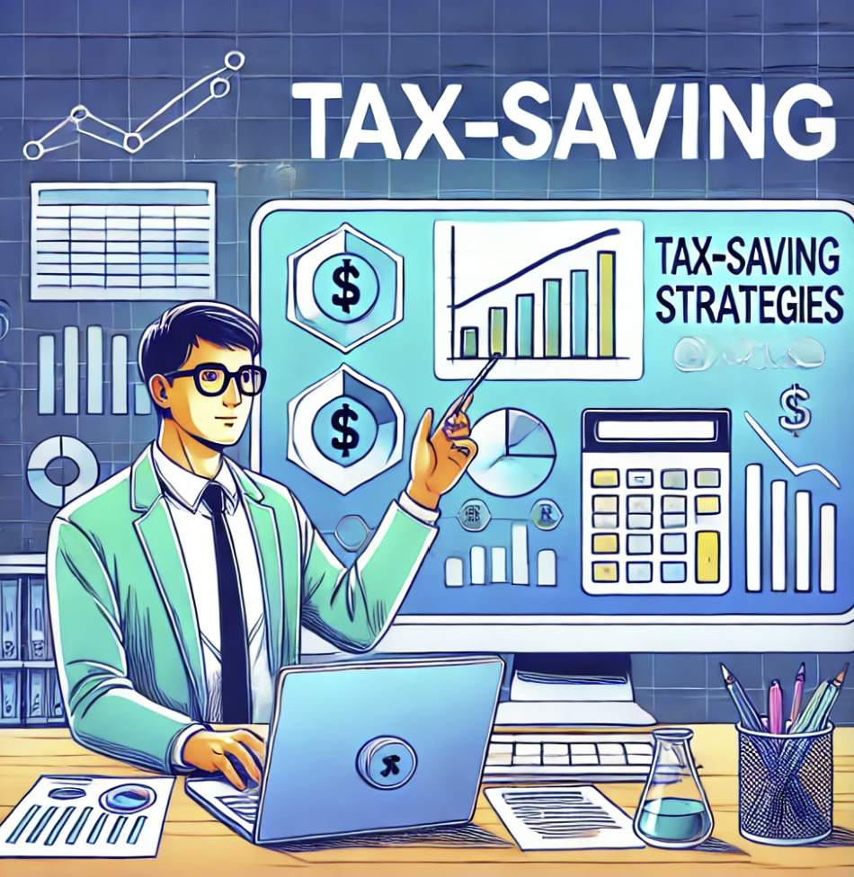 세무 전문가가 절세 전략을 설명하며 세금 절약 팁을 제공하는 장면.