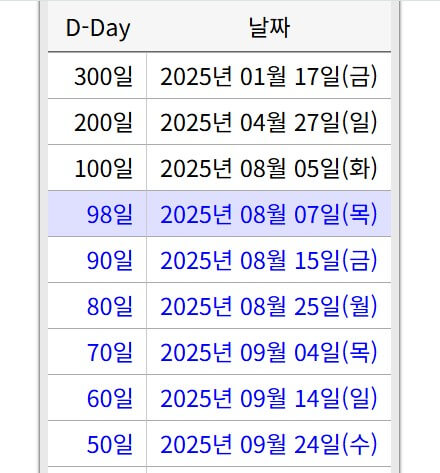 수능 디데이 계산기