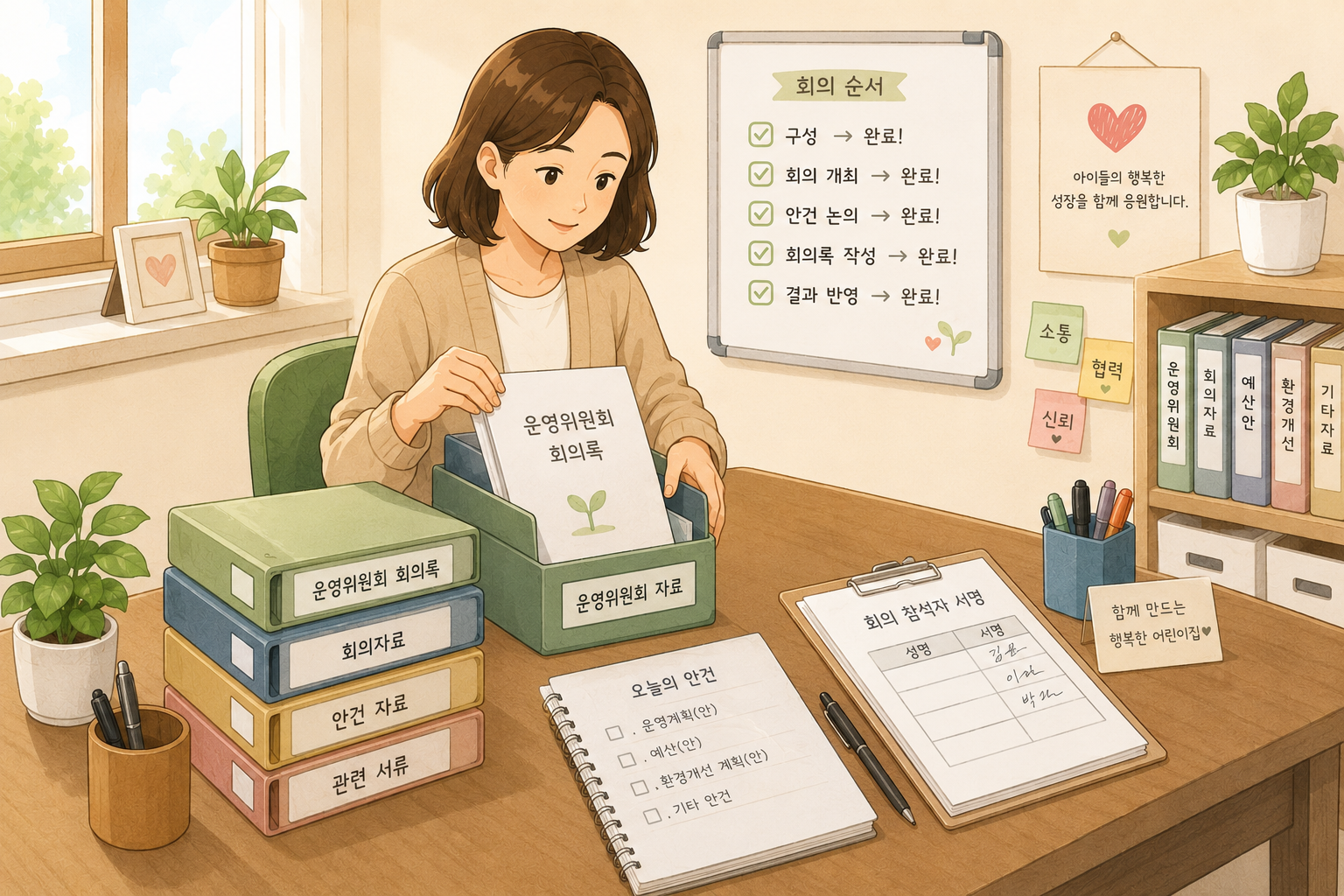 운영위원회 회의 후 정리 모습