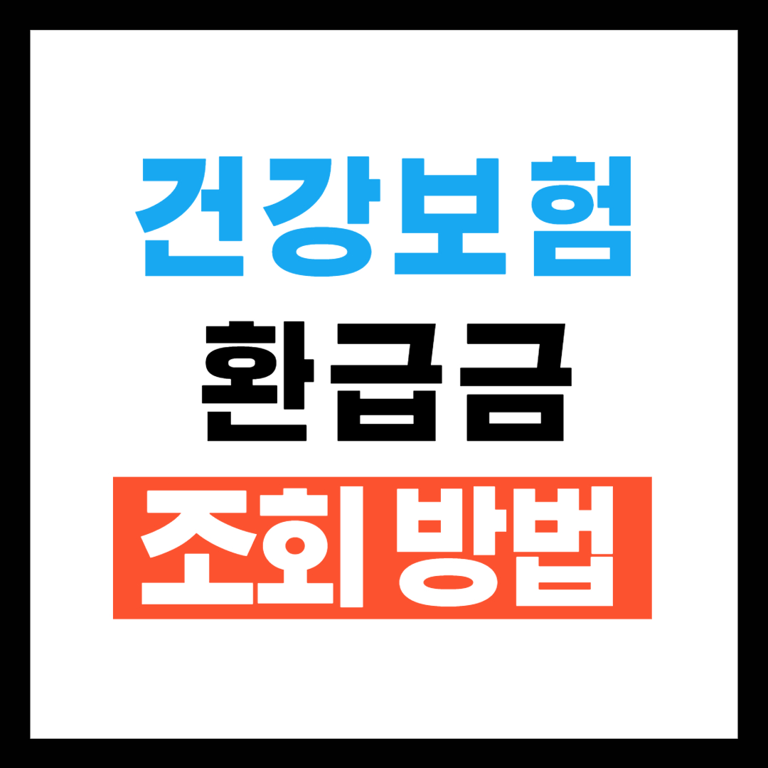 국민건강보험 환급금 조회 방법
