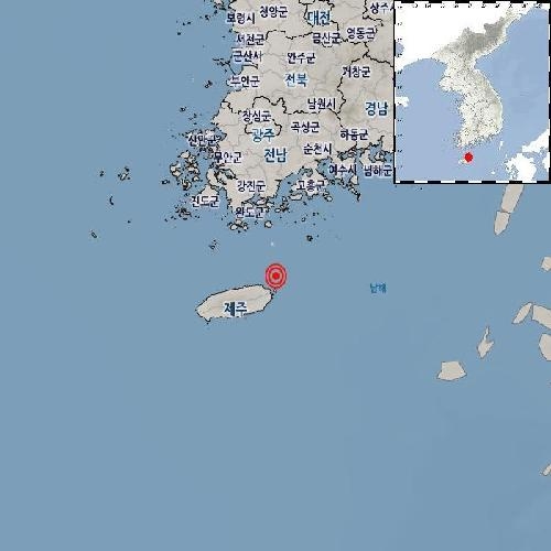 제주 지진 발생