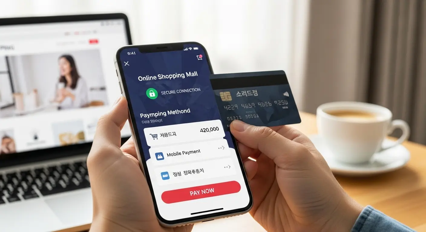 <img src="online_shoppingmall_payment_gateway_secure_experience_image.webp" alt="온라인 쇼핑몰 결제 시스템 연동을 안전하고 신뢰성 있게 표현한 최종 관문 이미지 입니다">