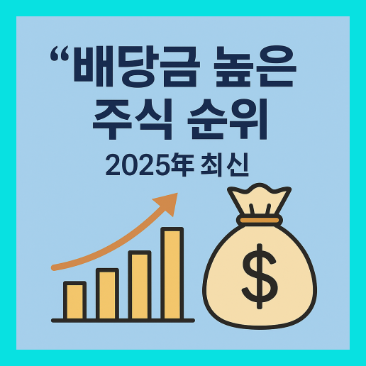 배당금 높은 주식 순위 (2025년 최신)