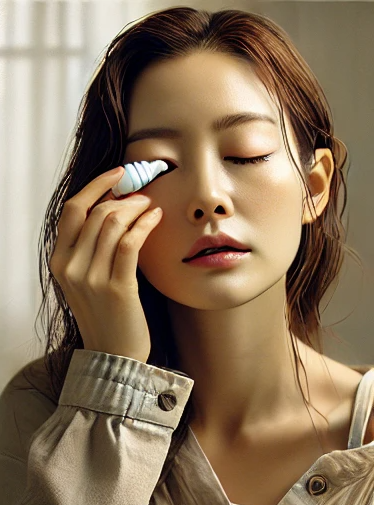 안약을-넣는-여성