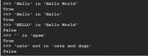 in, not in 연산자