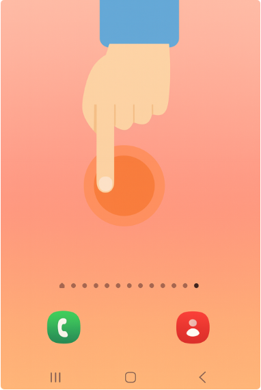 방법 1: 홈 화면에서 빈 공간 길게 누르기