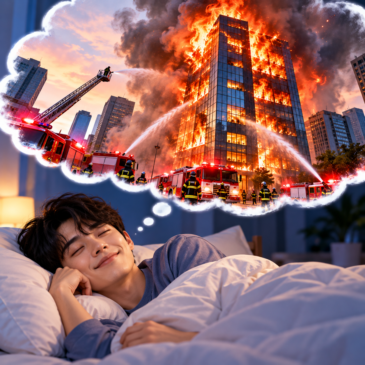 건물에 불나는 꿈