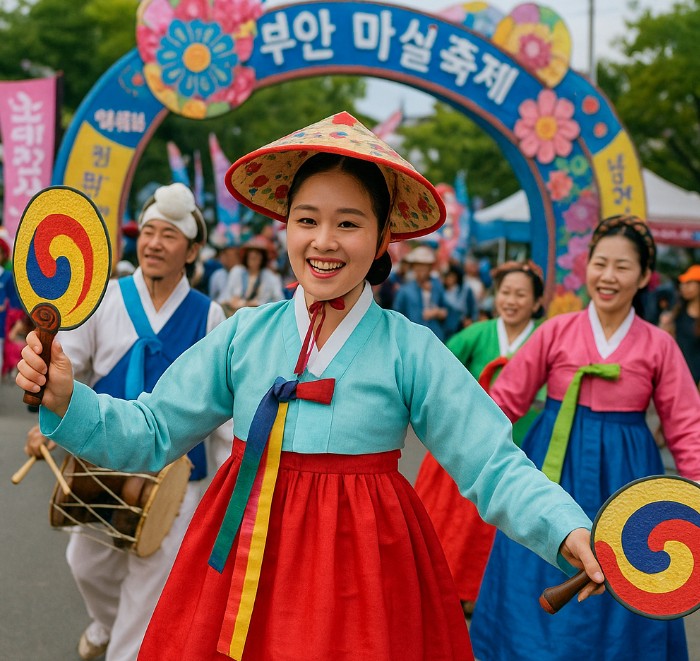 부안마실축제 모습입니다.