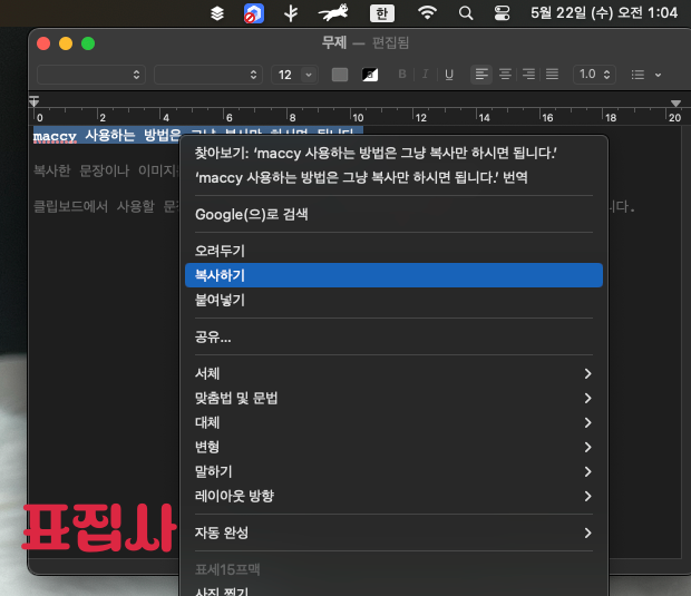 maccy 사용법 1
