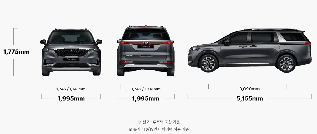 기아 카니발 크기