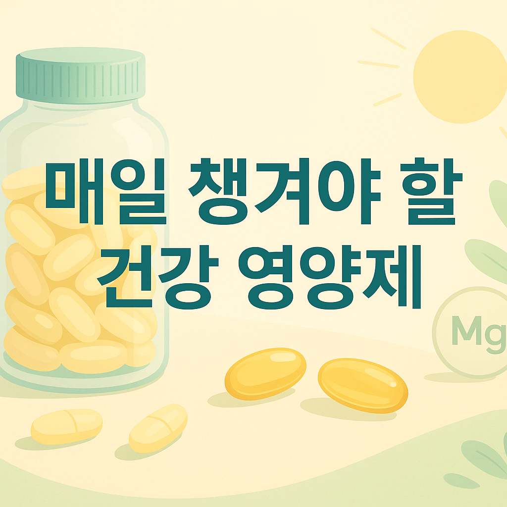 매일 챙겨야 할 건강 영양제