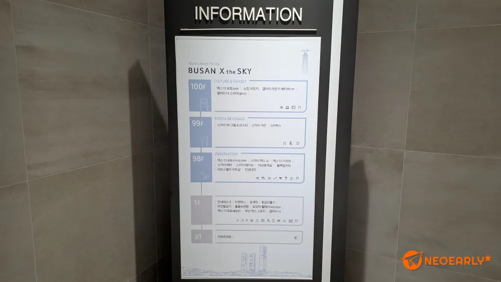 매표소는 1층, 위로는 엘베로 날듯이 올라갑니다.