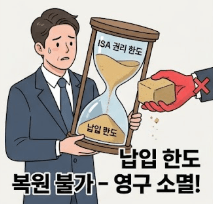 납입한도 영구적으로 소멸