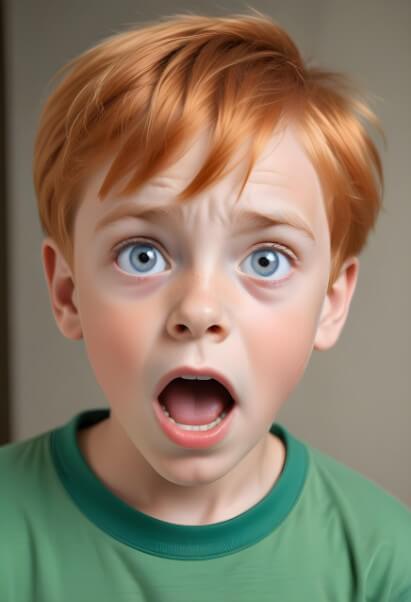놀라는 아이