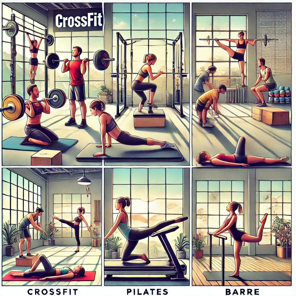 다양한 피트니스 스타일 탐색: CrossFit, 필라테스, Barre