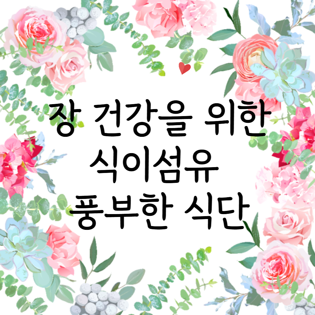 장 건강을 위한 식이섬유 풍부한 식단