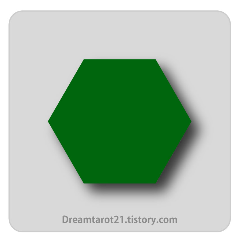 진초록 육각 도형 by Dream21