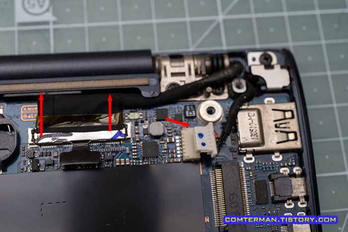 아티브북9 플러스 액정 커넥터 분리