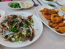 멸치회-멸치튀김