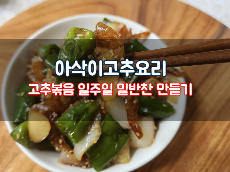 아삭이고추요리 아삭이고추볶음 효능 일주일 밑반찬 만들기