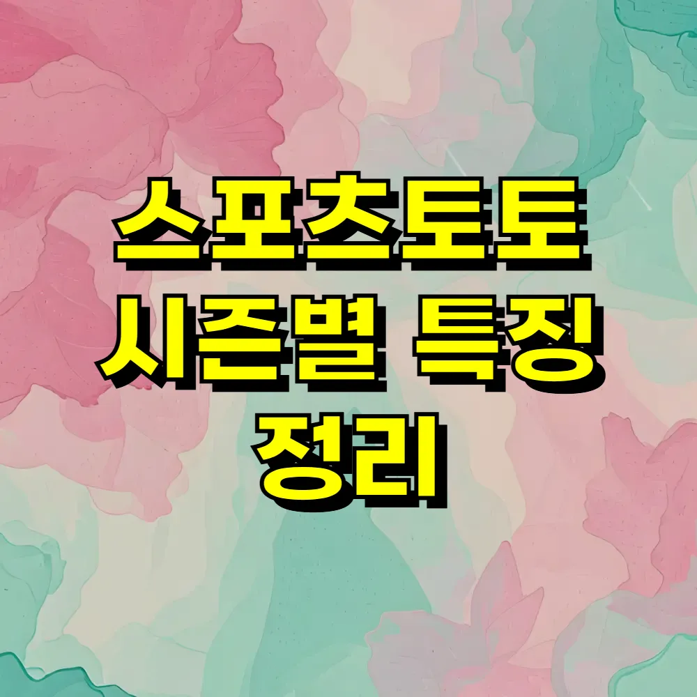 스포츠토토 시즌별 특징 정리