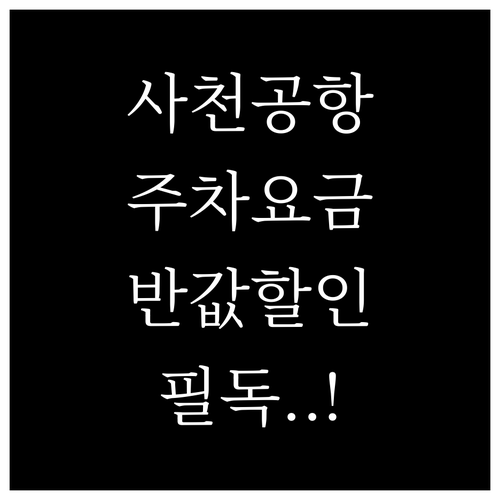 사천공항 주차장 요금 및 할인 혜택 ..