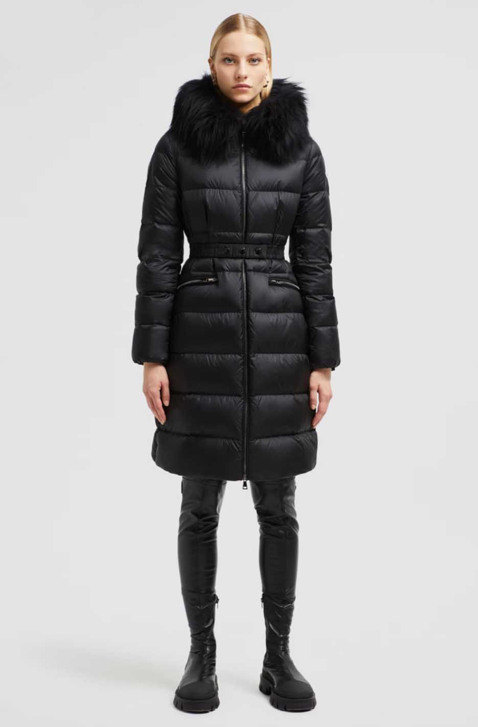 몽클레어 보에딕 후드 시어링 롱 다운