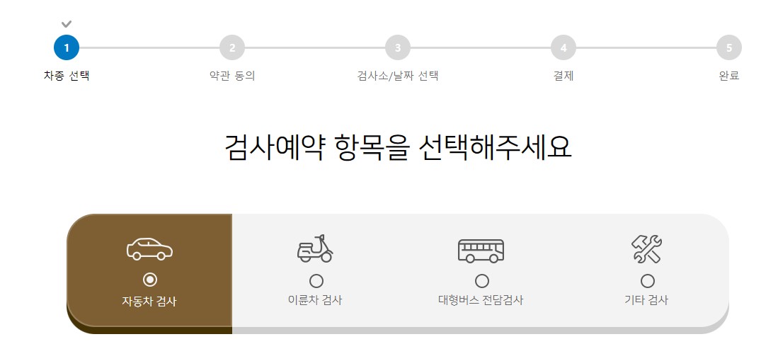 자동차 검사 기간 비용 예약 방법