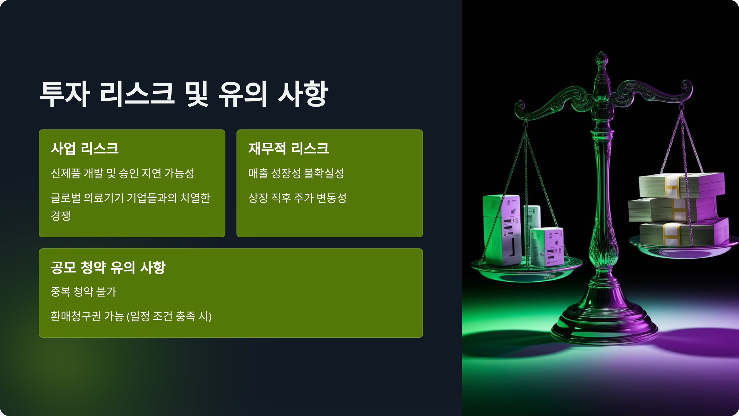 투자 리스크 및 유의 사항