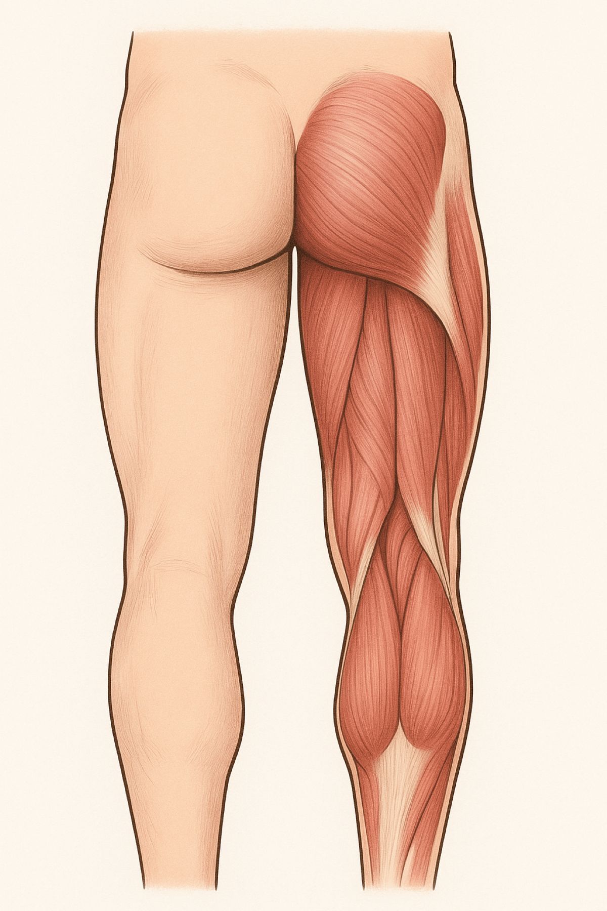 허벅지 뒤 햄스트링 근육 구조