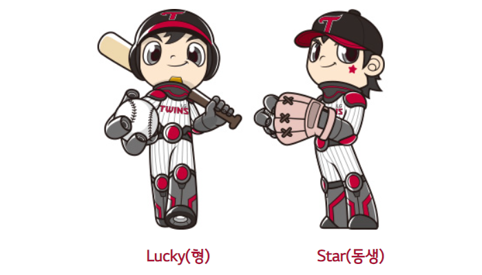 LG트윈스 마스코트 럭키 & 스타 이미지 이미지