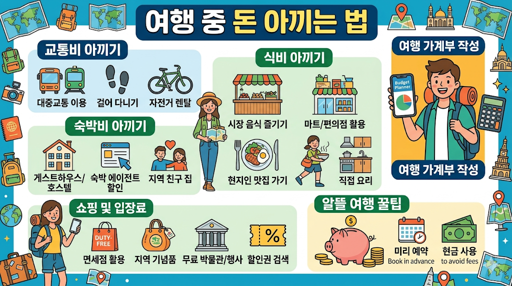 여행 중 돈 아끼는 실전 꿀팁 10가지 (경험 기반)