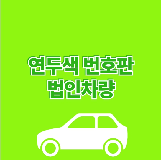 연두색 번호판 법인차량