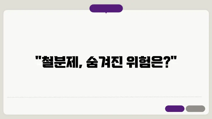 철분제의 대안