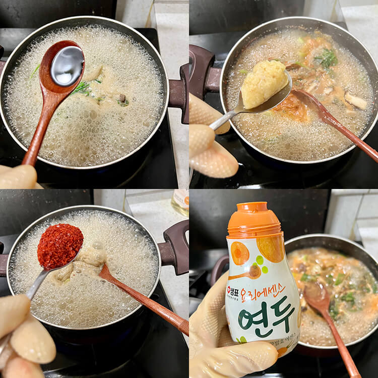 냉이된장국-양념-넣기