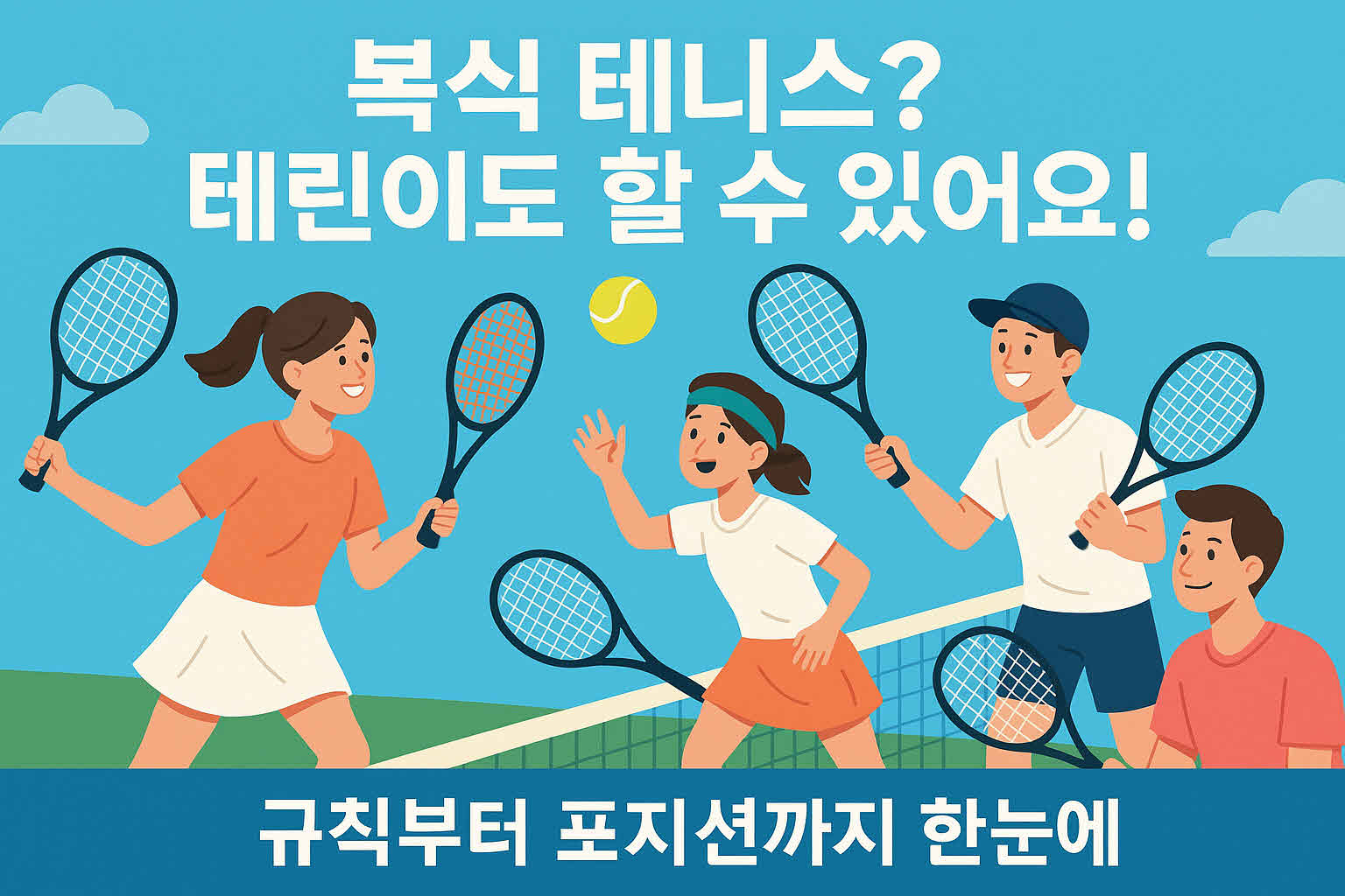 테린이를 위한 복식 테니스 게임 가이드 - 4명이 하는 테니스, 이렇게 즐겨요!