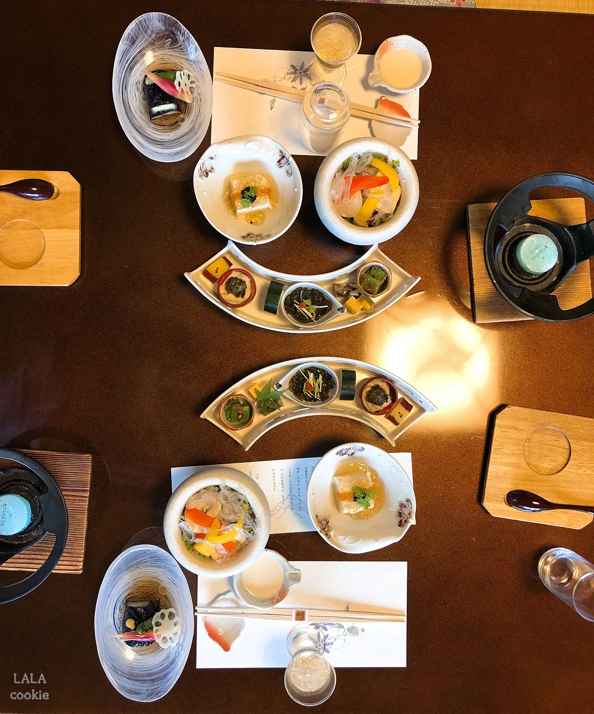 후쿠오카-유후인-료칸-추천-야마다야-가이세키-전채요리-한상-차림