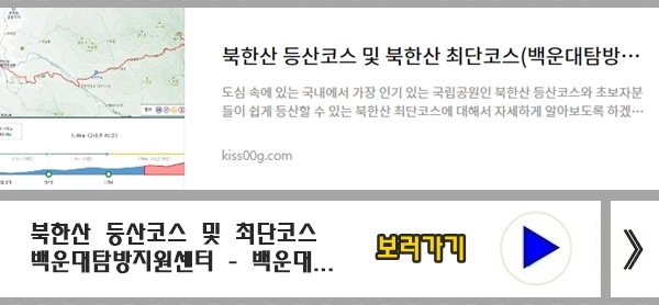 백운대탐방지원센터 - 백운대 코스