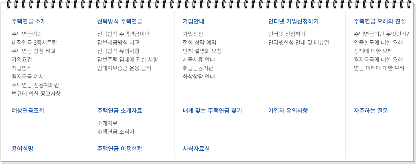 주택연금-메뉴