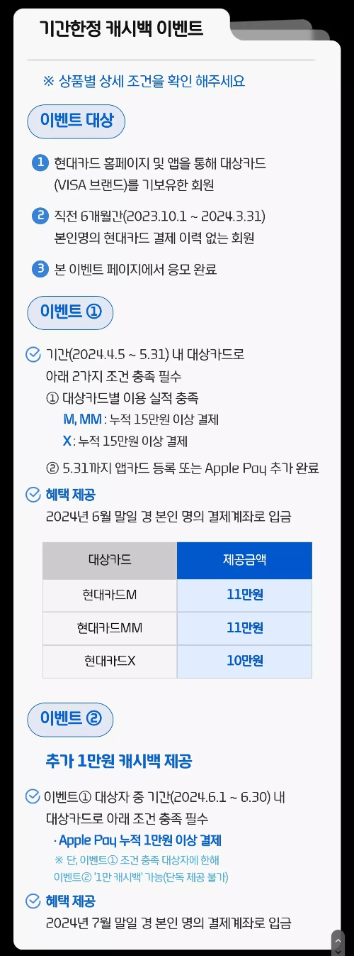 2024년+4월+신용카드+현대+신규혜택+참여방법