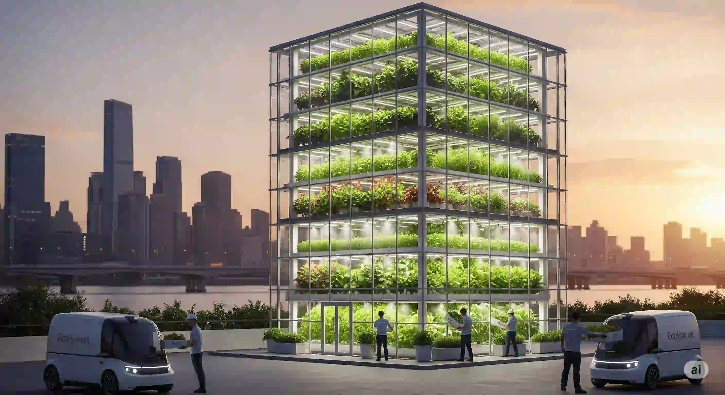 <img src="urban_vertical_farming.webp" alt="도시 속 지속가능한 식량 생산을 표현한 수직농장 이미지입니다.">